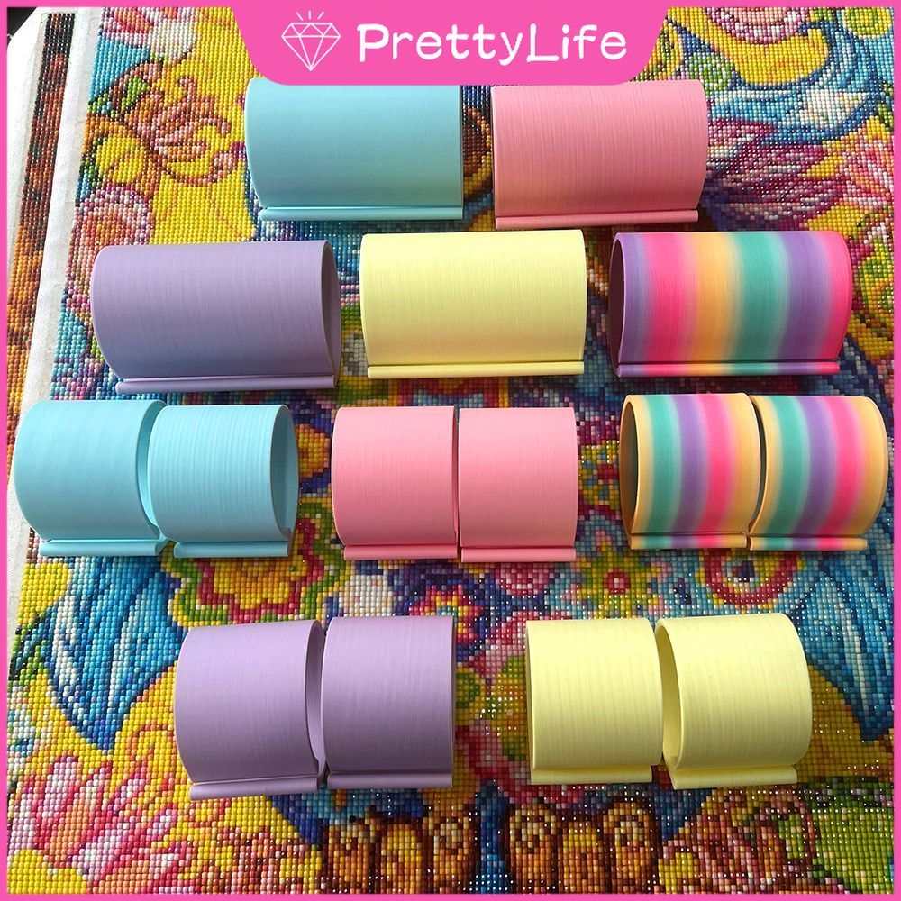 PL น่ารัก Macaron สี 3D พิมพ์เพชรภาพวาดผ้าใบ Roller 5 ซม./10 ซม. Easy Roll Storage ประหยัดพื้นที่ DI