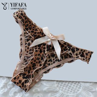 YIFAFA จีสตริงผ้าตาข่ายโปร่งประดับมุก นุ่มสบายผิว ระบายอากาศ…