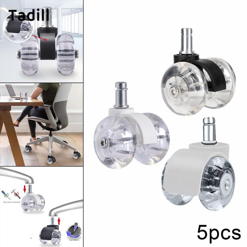 [negjsg] ล้อสํานักงานสําหรับงานหนัก 5 ชิ้น 360 หมุน Mute Castors โต๊ะล้อลูกกลิ้งล้อสําหรับเฟอร์นิเจอร์ป้องกันพื้น 2.5 นิ้ว