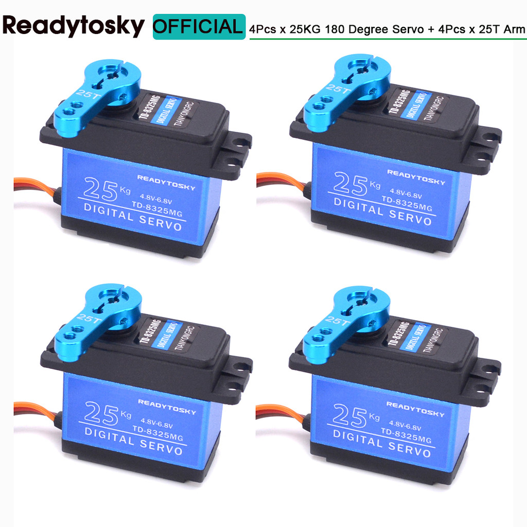 FL 20กก.TD8120MG/25กก.TD8325MG สูงแรงบิดมอเตอร์ Coreless Servo ดิจิตอล180องศา Servo ใช้กับรีโมทควบคุ