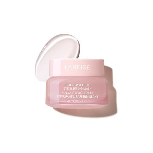LANEIGE Bouncy & Firm Eye Sleeping Mask: Depuff and Firm with Peony & คอลลาเจนคอมเพล็กซ์, เซราไมด์, 