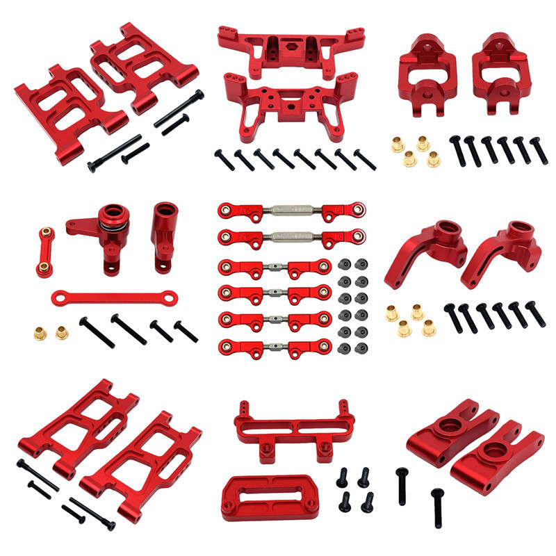 อลูมิเนียมโลหะอะไหล่อัพเกรดสําหรับ Hyper GO MJX 1/12 12212 RC Crawler รถด้านหน้าด้านหลังพวงมาลัยถ้วย