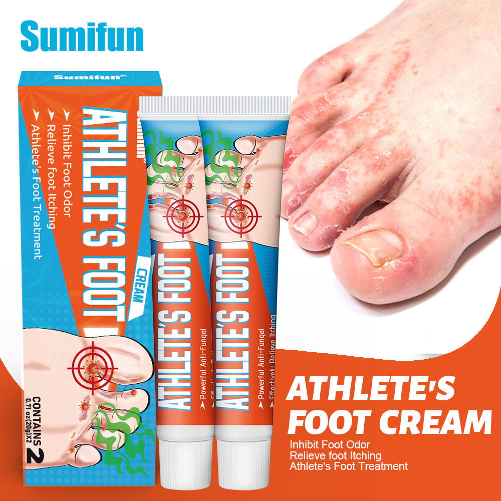 [คลังสินค้าพร้อม] sumifun Athletes Foot Cream 2 Pack Foot Odor Sweat Foot Soothing Itch Care K101360