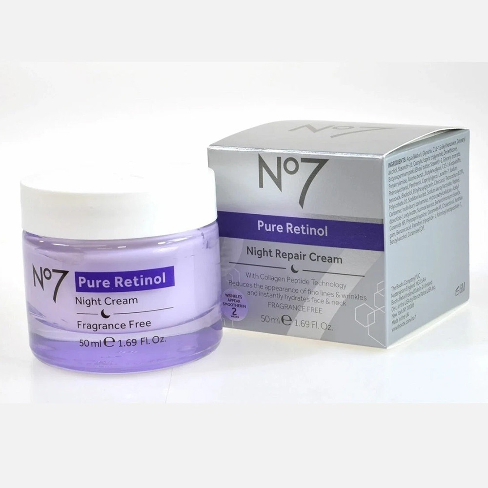 No7 Pure Retinol Night Cream Anti-Aging Moisturizer 50ml