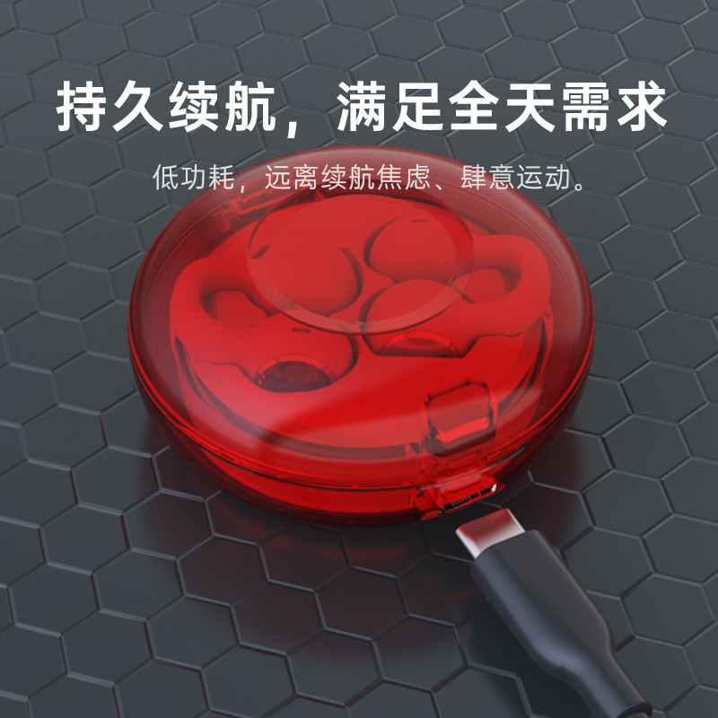 Clip-On Air Conduction หูฟังรุ่นส่วนตัวโปร่งใสไม่ In-Ear ows Ear Clip-On กีฬาเสียงรบกวน Cancelling ห
