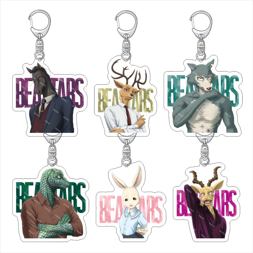 BEASTARS Legoshi Louis Haru Gouhin พวงกุญแจอะคริลิคอะนิเมะตัวเลขพวงกุญแจสัตว์ Key Chain กระเป๋า Char