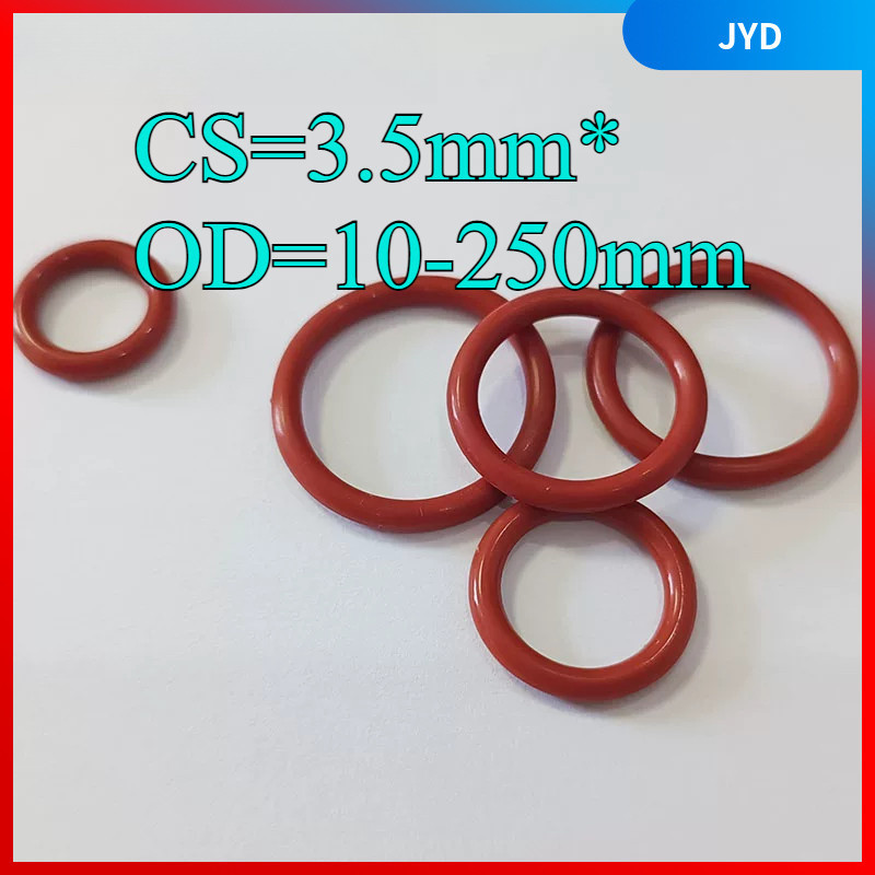 [สินค้าพร้อมส่ง]แหวนซีลโอริงซิลิโคนสีแดง CS3.5 มม.* OD10-250 มม.ปะเก็นแหวนโอริงซิลิโคน เกรดอาหาร ทนความร้อน กันน้ํา สีแดง JYD-ZZ – โปรปัง