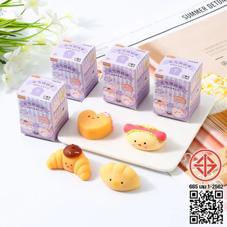 สกุชชี่ squishy toy รวมเซ็ทขนมปังหลากหลาย16pcs ฟื้นตัวช้า สุ่มบีบได้ คลายเครียด มีหลายแบบให้เลือก