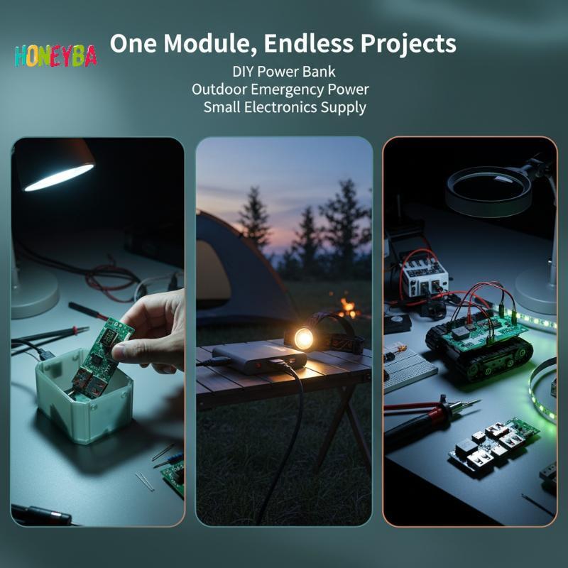 <Honeyba> จอแสดงผลดิจิตอล IP5356 Fast Charging โมดูลสําหรับ QC PD30 แบบพกพา Electronics Workshop Nic