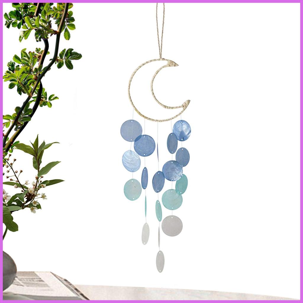 Shells Wind Chime Blue Shells Moon Wind Chime Wall Decor Blue Shells Moon Wind Chime Wall Decor สําห