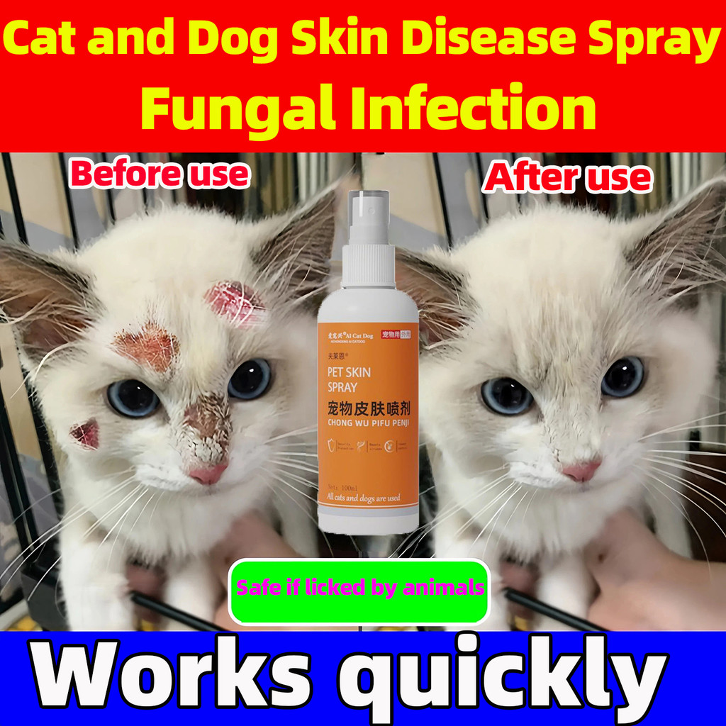 Pipot Pet Skin Spray –100ml ทรีทเม้นต์ป้องกันเชื้อรา เลียได้ สําหรับผิวคัน เห็บ และหมัด WR6U