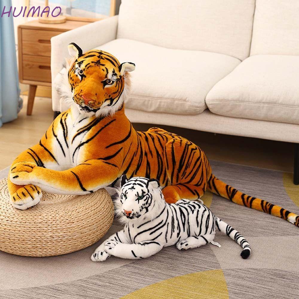 HUIMAO ตุ๊กตาตุ๊กตาสัตว์ตกแต่งบ้านสัตว์ป่าเหมือนจริงคู่ของเล่นเด็กของขวัญ|ของเล่นยัดไส้