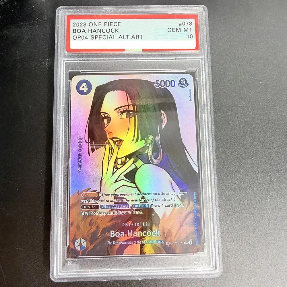 PSA 10 DIY ONE PIECE Rating Card 2023 ONE PIECE BOA HANCOCK OP01-078 คอลเลกชันการ์ดสําเนา 10 จุด Rating การ์ดอะนิเมะเกมของเล่น