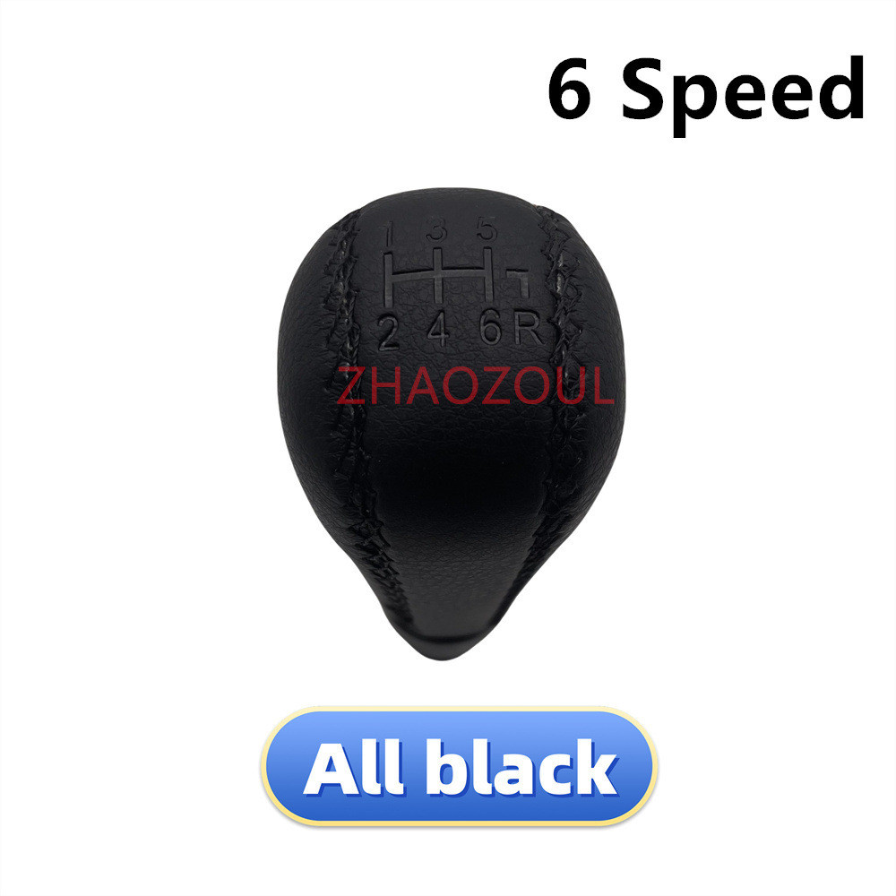 เหมาะสําหรับ Volvo S60 S80 II XC70II Shift Knob 6-Speed ปากกาหนังสีดําสไตล์รถ