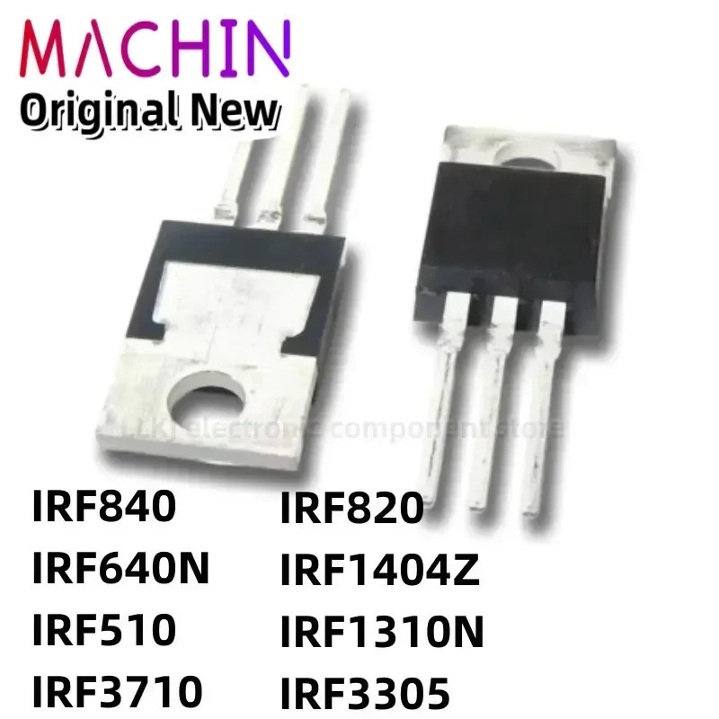 5 ชิ้น IRF840 IRF640N IRF510 IRF3710 IRF820 IRF1404Z IRF1310N IRF3305 TO-220 Field Effect ทรานซิสเตอ