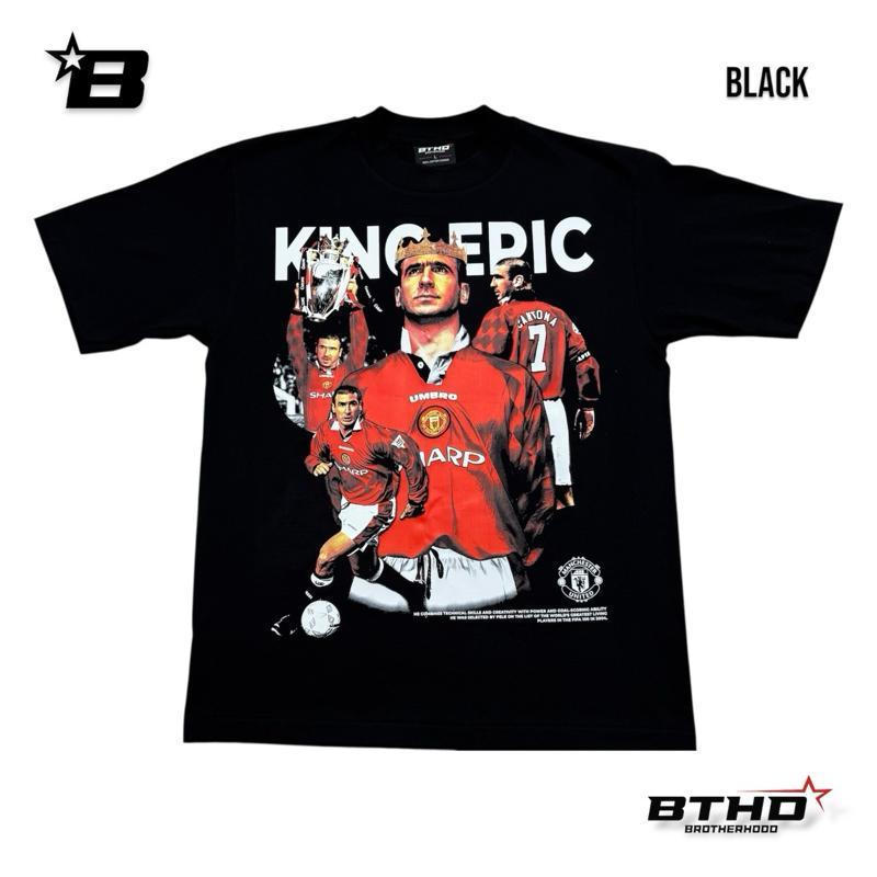 BTHD เสื้อยืด KING ERIC ทรงโอเวอร์ไซส์คอฟิต ผ้าcomb20  เสื้อ ผ้า