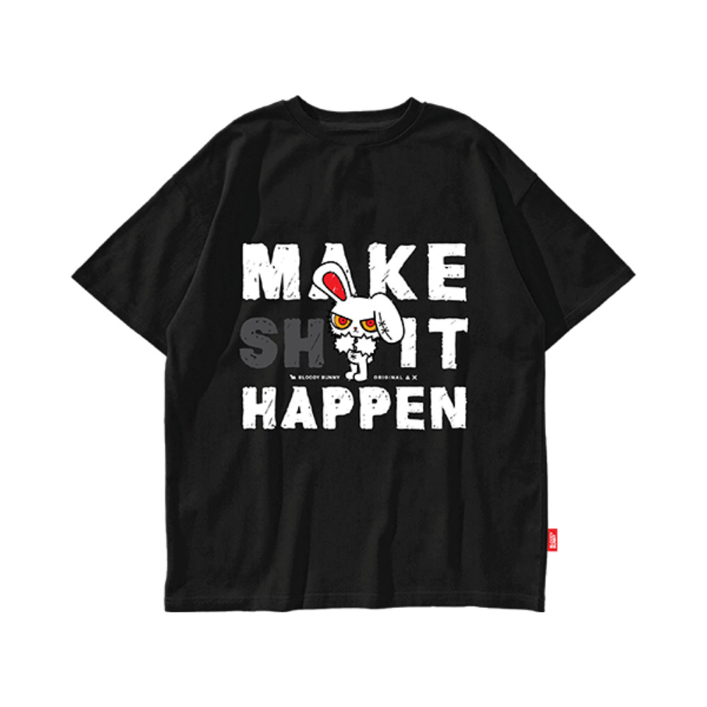 Bloody Bunny (Happen/Black) T-Shirt Men Women Tshirt Class Vintage t-shirt S-5XL