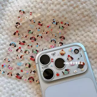 Dachshund บอลลูนลูกสุนัขน่ารักนูนสติกเกอร์แต่งเล็บสุนัขขนยาวการ์ตูนเล็บสามมิติ diy คู่มือตกแต่ง