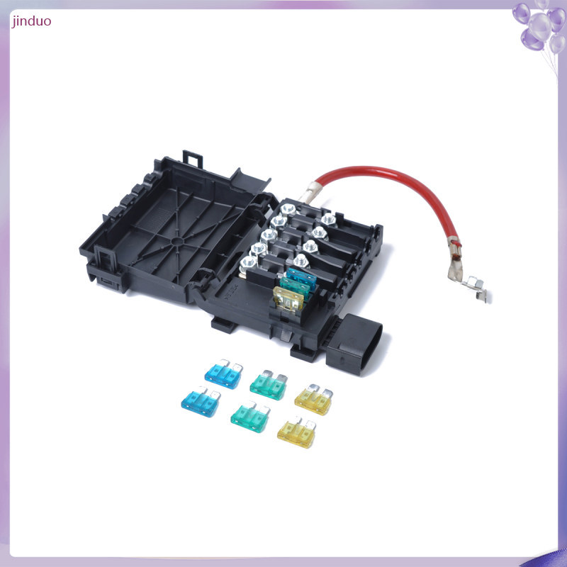 🎃 กล่องฟิวส์แบตเตอรี่รถยนต์ 3 ขา 5 ทาง 32V พร้อมฟิวส์ 6 ชิ้น สำหรับรุ่น 1999 ถึง 2004 1J0937550A 1J0