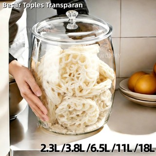 Wadah Plastik Kedap Udara Kapasitas Besar Toples Transparan Anti Bocor Dapur Makanan Rempah Toples Kedap Udara Dari Plastik Toples Bumbu