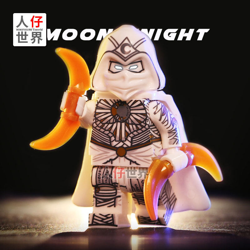 Corey Moon Knight ละครอเมริกัน Moon Knight Moon Knight การศึกษาแทรก Building Block Minifigure ของเล่