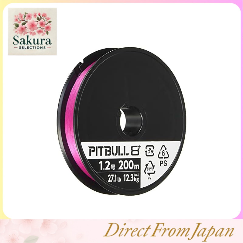 SHIMANO PE Line Pitbull 8+ 200m, Size 1.2, Traceable Pink