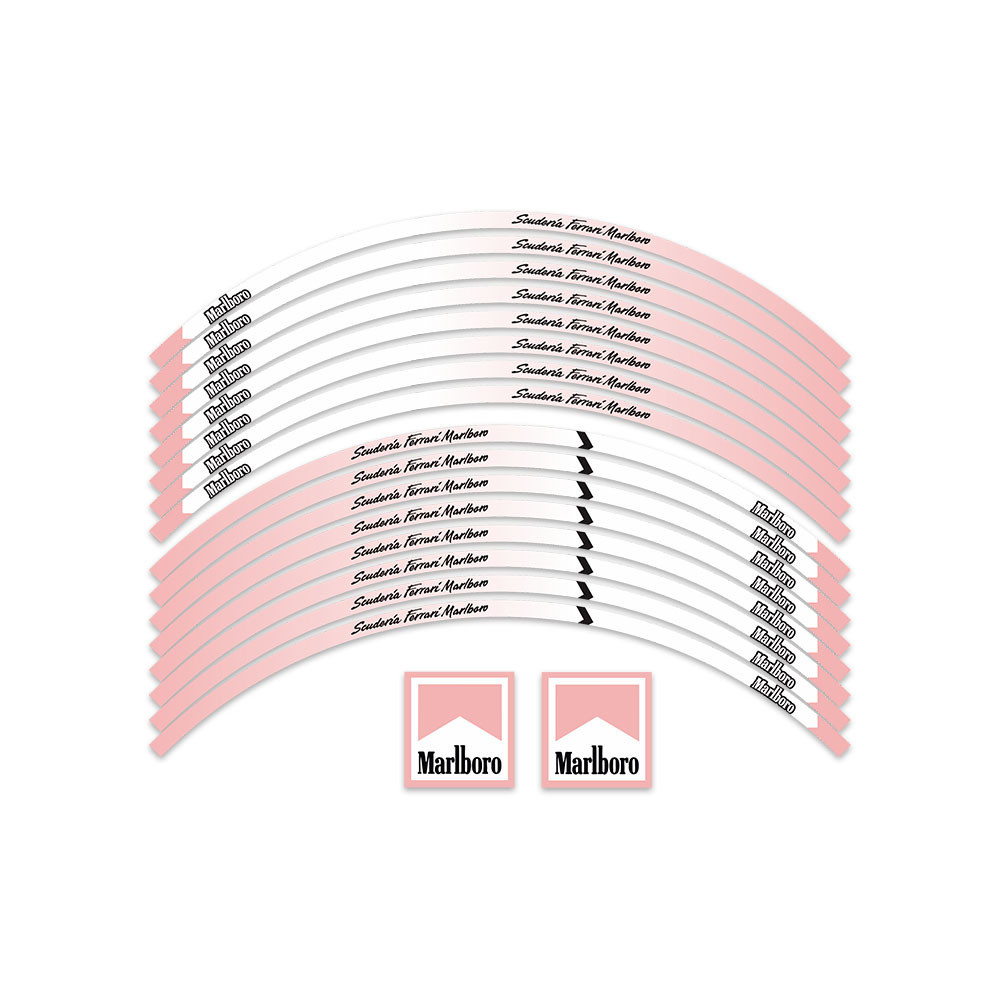 สไตล์ใหม่เหมาะสําหรับ Marlboro Marlboro สติ๊กเกอร์ล้อไฟยางรถยนต์ไฟฟ้า