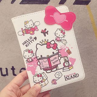 ที่ใส่หนังสือเดินทางคิตตี้การ์ตูนน่ารัก - ฝาครอบป้องกันเอกสา…