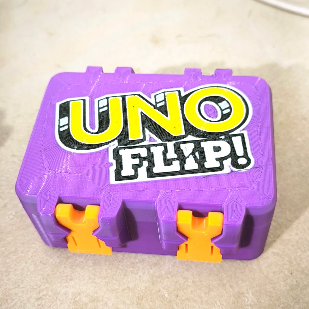 Uno flip กล่องเก็บของสีม่วงเข้ม กระเป๋าใส่บัตร Case