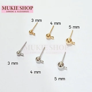 Mukie shop DIY อะไหล่ก้านต่างหู Nickel Free‼️ไม่แพ้ไม่คัน รวม ก้านต่างหู แบบBasic ต่างหู 20,50 ชิ้น