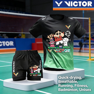 ชุดแบดมินตัน Victor สำหรับชายและหญิง ออกแบบมาเพื่อการเล่นกลา…