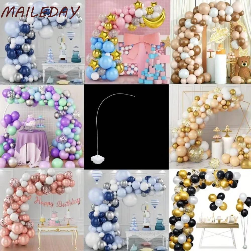 MAILE บอลลูนคอลัมน์วงเล็บ,2.5M/8.2ft ฟรีดัดบอลลูน Arch Kit,Reusable ปรับบอลลูน Arch Stand Baby Showe