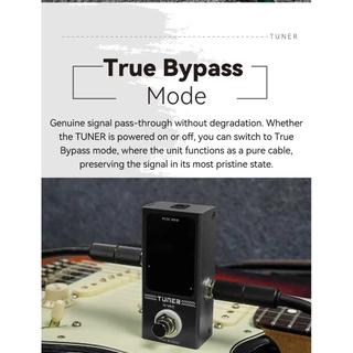 M-vave Guitar Tuner Mini Chromatic Tuner Pedal True Bypass จอแสดงผล LED สําหรับกีตาร์ไฟฟ้าและเบส