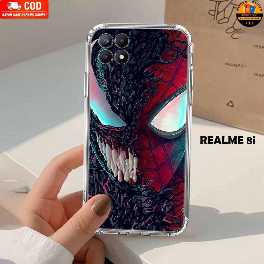 เคส HP REALME 8i - เคส REALME 8i ใหม่ล่าสุด 2023 MIRACLE CASE [ SPIDER ] REALME 8i Silicone - เคสโทร