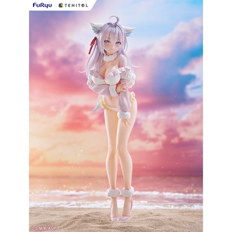 Brand-new In-Stock FuRyu TENITOL Neighbour at the Desk Ellie (Ellie, White Fox) Figure