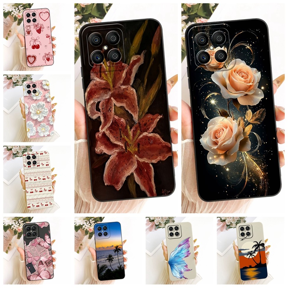 ปลอก Honor X8 4G ฝาครอบแฟชั่นการ์ตูนน่ารักตลกทาสีซิลิโคนเคสโทรศัพท์ TFY-LX2 TFY-LX1 TFY-LX3