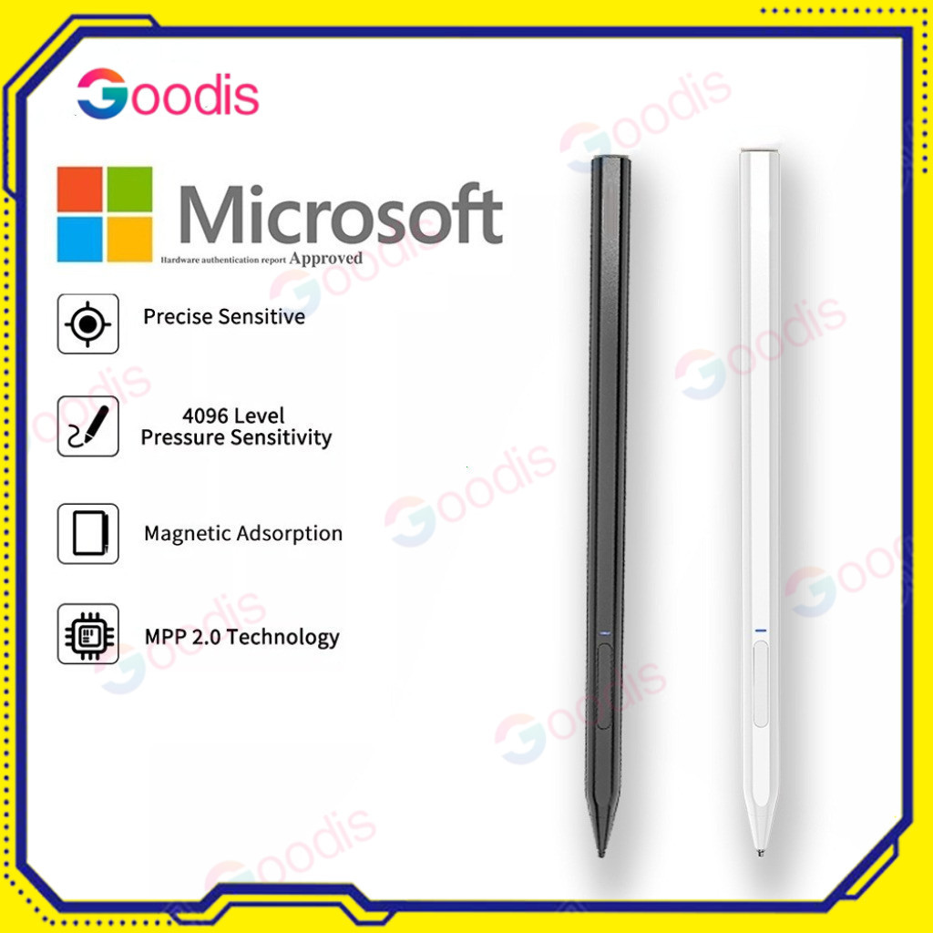 ปากกา Surface Stylus Pen Microsoft Surface Surface Pro 12 3 4 5 6 7 8 9 10 11 Go Laptop Book 4096 ไวต่อแรงกด Rechargable