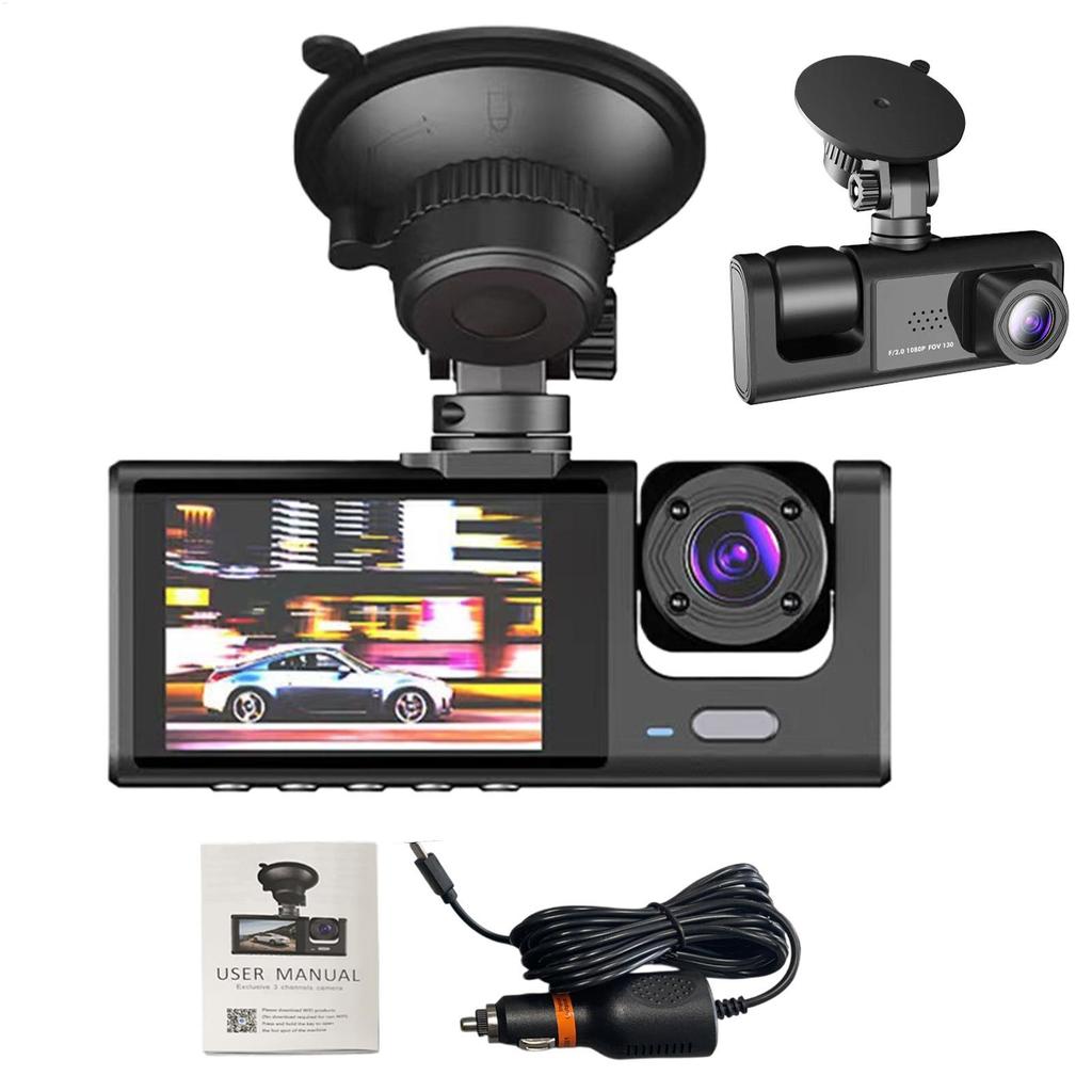 For   Car Dashboard Camera 1080p Dashboard Cam Front & Rear Driving Recorder with Night Vision Wide 