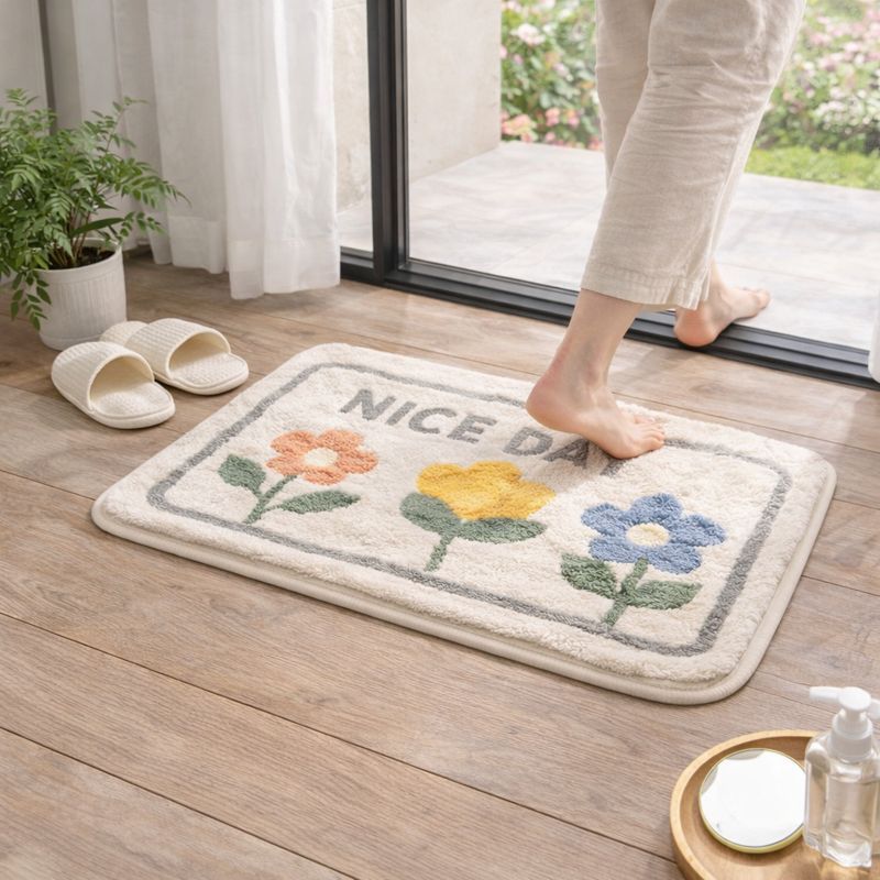 พรมปูพื้นกันลื่น ขนาด 40×60 ซม. ผ้าเช็ดเท้าขนนุ่ม ดูดซึมน้ำเร็ว ลายน่ารัก ใช้หน้าห้องน้ำและประตูบ้าน - รูปที่ 7