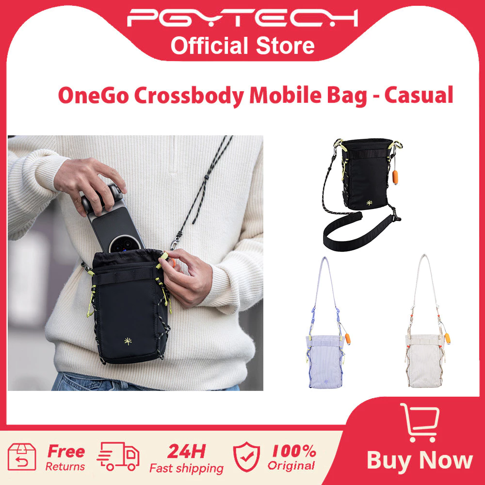 กระเป๋าใส่โทรศัพท์มือถือแบบสะพายข้าง PGYTECH OneGo (Casual) -- ช่องเก็บของขนาดใหญ่พร้อมที่จัดระเบียบ ผ้าเช็ดเลนส์ในตัว และสายสะพายถอดได้ กระเป๋าพกพาสำหรับใช้ในชีวิตประจำวัน สำหรับโทรศัพท์/กล้อง/สิ่งของจำเป็นประจำวัน