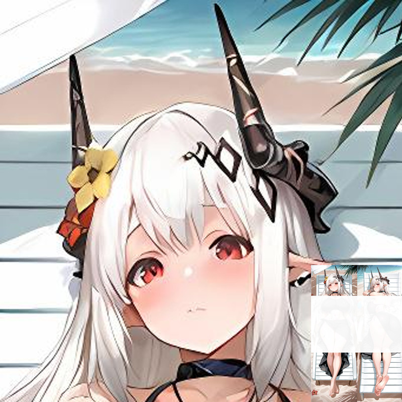 Arknights Mudrock Dakimakura Suzuran Blue Poison ปลอกหมอน