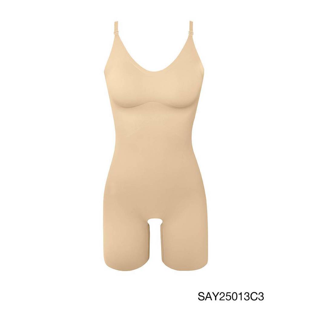 SABINA Wear and Go Seamless บอดี้สูทกระชับสัดส่วน ไร้โครง รหัส SAY25013C3 – สีเนื้อเข้ม