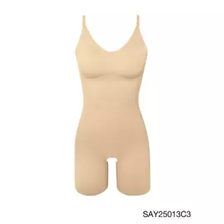 SABINA Wear and Go Seamless บอดี้สูทกระชับสัดส่วน ไร้โครง รหัส SAY25013C3 - สีเนื้อเข้ม