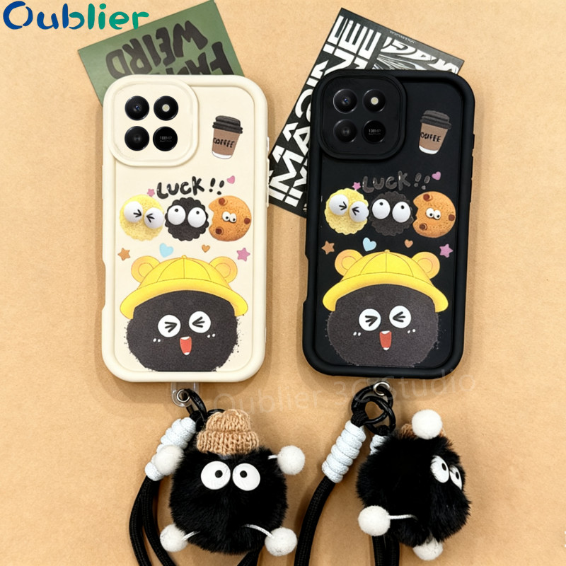เคส ปลอก VIVO iQOO 15 13 12 11 Neo 10 Z10 Z10X Z9 Z9X Z7 Z7X 5G เคสโทรศัพท์ดีไซน์ใหม่น่ารักการ์ตูน 3D ถ่านหินตุ๊กตาเชือกเส้นเล็กซิลิโคนเลนส์ป้องกันปกอ่อน 2026