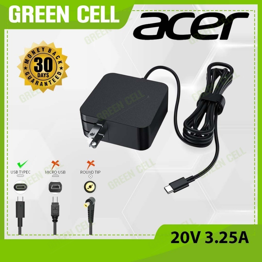 ที่ชาร์จแล็ปท็อป Ac.er Type C 65W สำหรับ CP315 CP5-471 CP713 PA-1450-78 PA-1450-80 R751TN Spin 7 SP7