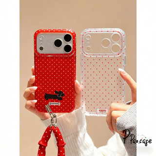 เคสไอโฟน17 15เคส IMD Soft TPU จุดกลม หมาสุนัขเล็กน่ารัก สำหรับ IPhone 14 17 13 11 Air 15 12 16 Pro Max 15 14 16 Plus
