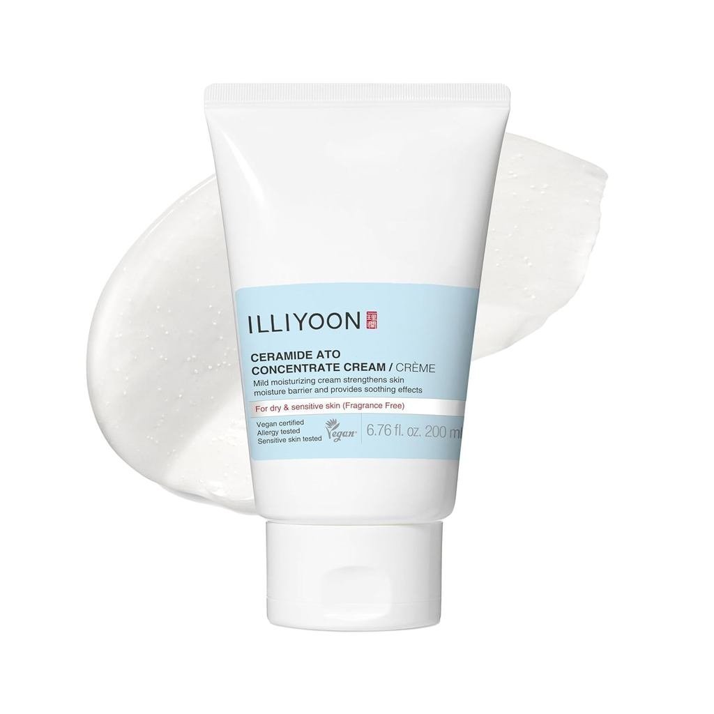 Illiyoon Ceramide Ato Concentrate Cream | Moisturizer for Dry & Sensitive Skin, 100hr Lasting Hydrat