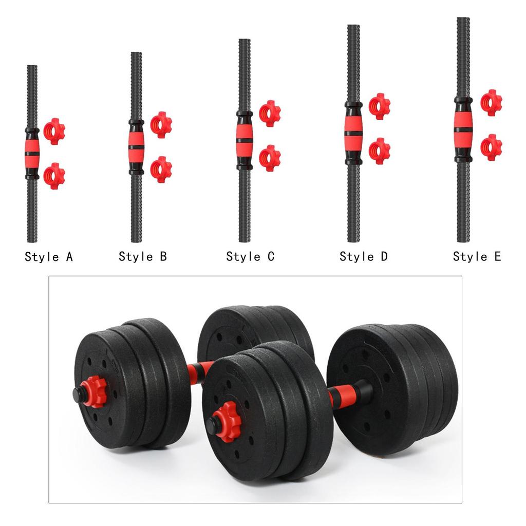 [LOobby] Barbell Handle Dumbbells Set ใช้งานง่าย Nonslip Grip Powerlifting อุปกรณ์ฟิตเนสปรับได้ 2 ถั