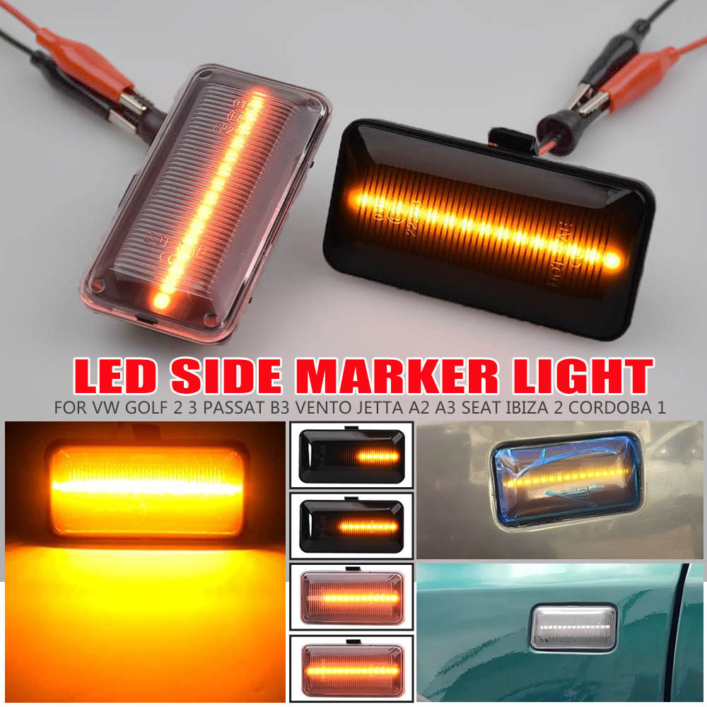 สําหรับ VW Volkswagen Golf 3 MK3 1H1 1H5 1E7 Passat 35i Vento 1H2 1993 1994 1995 LED Side Marker ไฟเ