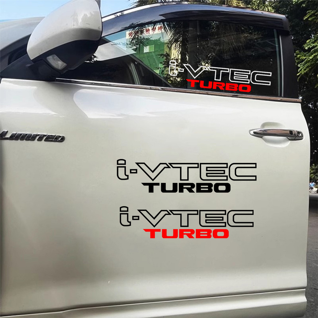 สําหรับ I-VTEC TURBO สติ๊กเกอร์ติดรถยนต์สะท้อนแสงสําหรับ Honda Civic Accord Jazz City 2 คู่รูปลอกกัน